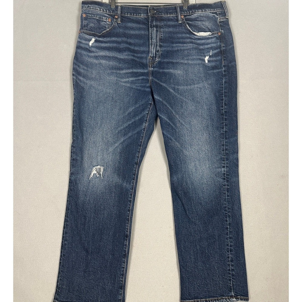 American Eagle Flex Jeans Mens 40X32 Blue Relaxed Straight Distressed Stretch